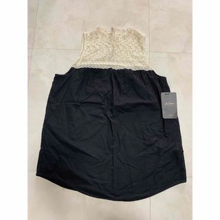 ザラ(ZARA)のZARA レース　フラワートップス　新品未使用タグ付き　ブラック(シャツ/ブラウス(半袖/袖なし))