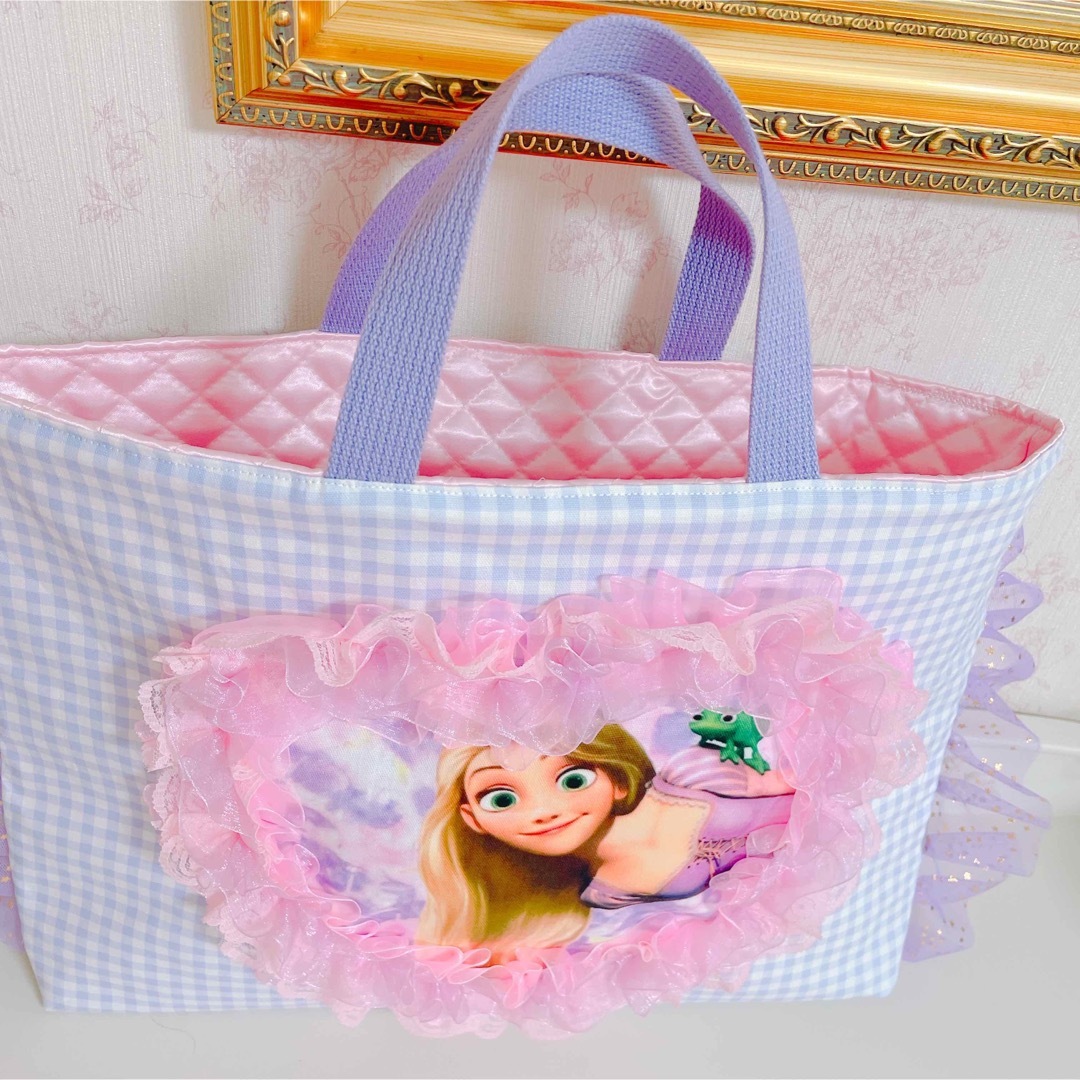 ラプンツェル バッグ プリンセス トート レッスン 手提げ 女の子 紫 ピンク