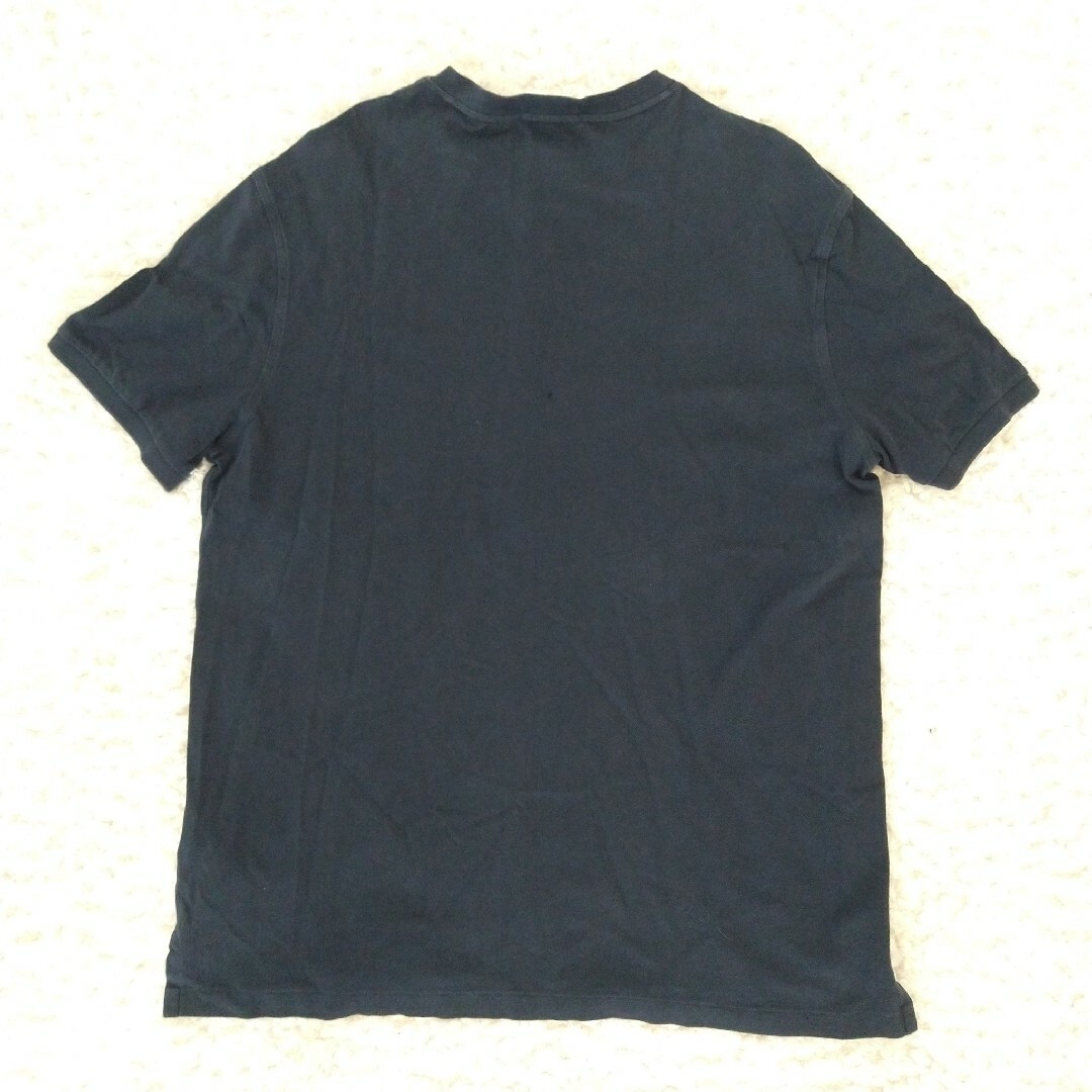 POLO RALPH LAUREN(ポロラルフローレン)の良品 POLO RALPH LAUREN ヘンリーネック 鹿の子 ネイビー Ｌ メンズのトップス(Tシャツ/カットソー(半袖/袖なし))の商品写真