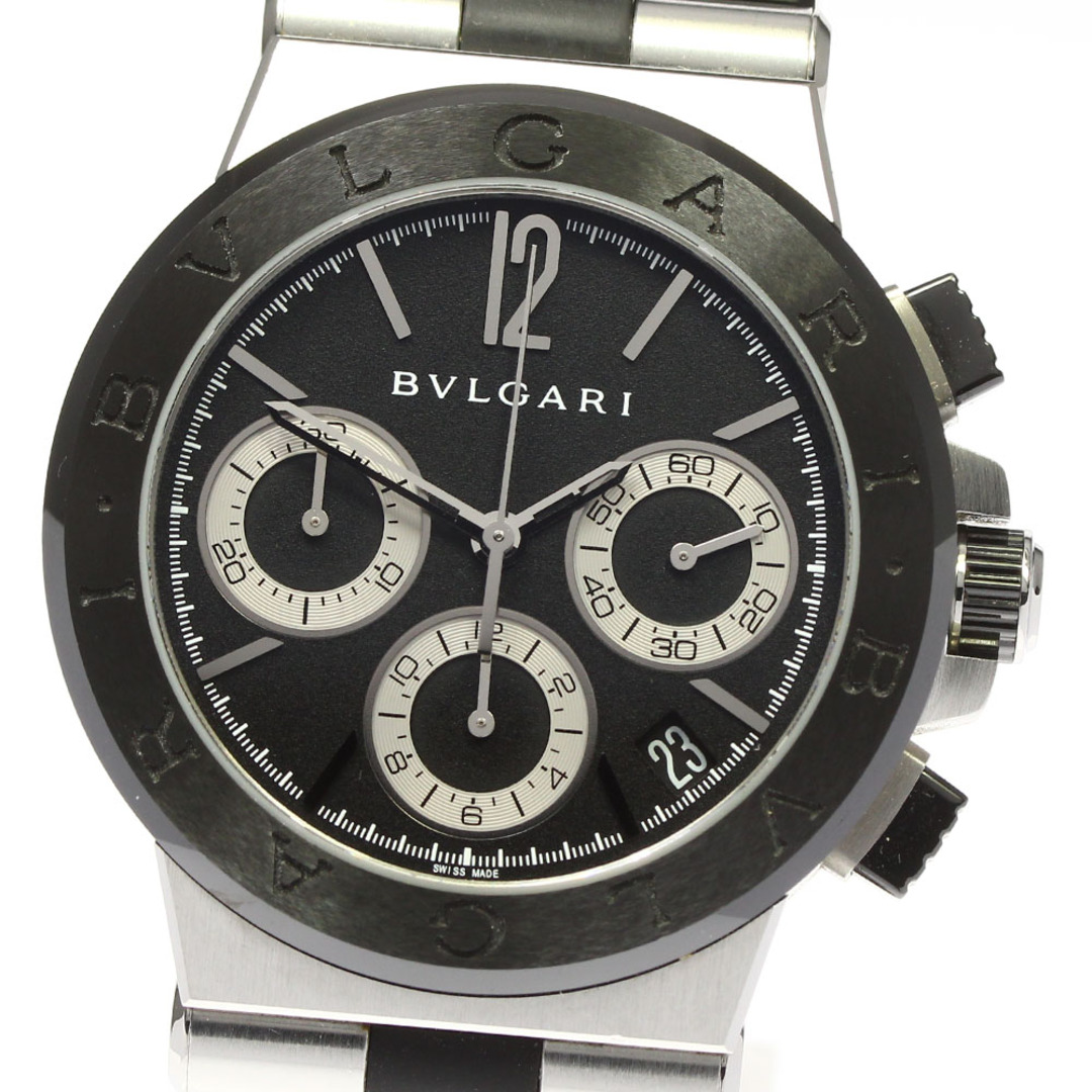 ブルガリ BVLGARI DG37SCCH ディアゴノ クロノグラフ 自動巻き ボーイズ 美品 箱・保証書付き_756384