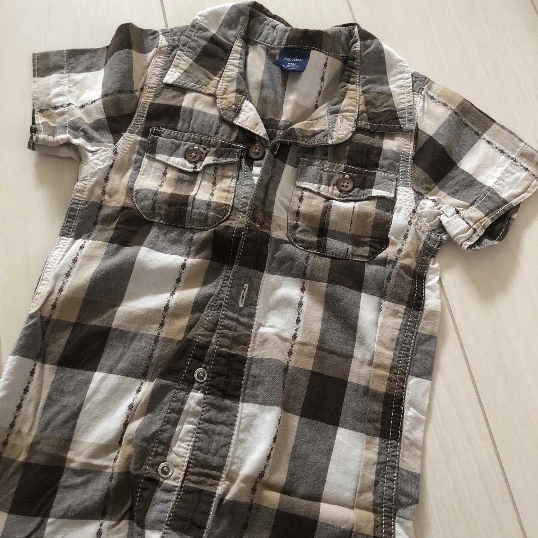 babyGAP(ベビーギャップ)のベビーギャップ　半袖ロンパース　80 キッズ/ベビー/マタニティのベビー服(~85cm)(ロンパース)の商品写真