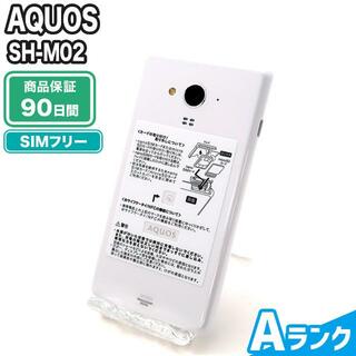 アクオス(AQUOS)のSH-M02 AQUOS ホワイト SIMフリー 中古 Aランク 本体【ReYuuストア（リユーストア）】(スマートフォン本体)