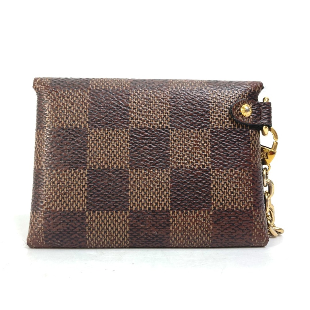 LOUIS VUITTON(ルイヴィトン)のルイヴィトン LOUIS VUITTON ポシェット キリガミ N60285  ダミエ チェーンネックレス付き 小銭入れ  財布 コインケース ダミエキャンバス エベヌ ブラウン レディースのファッション小物(コインケース)の商品写真