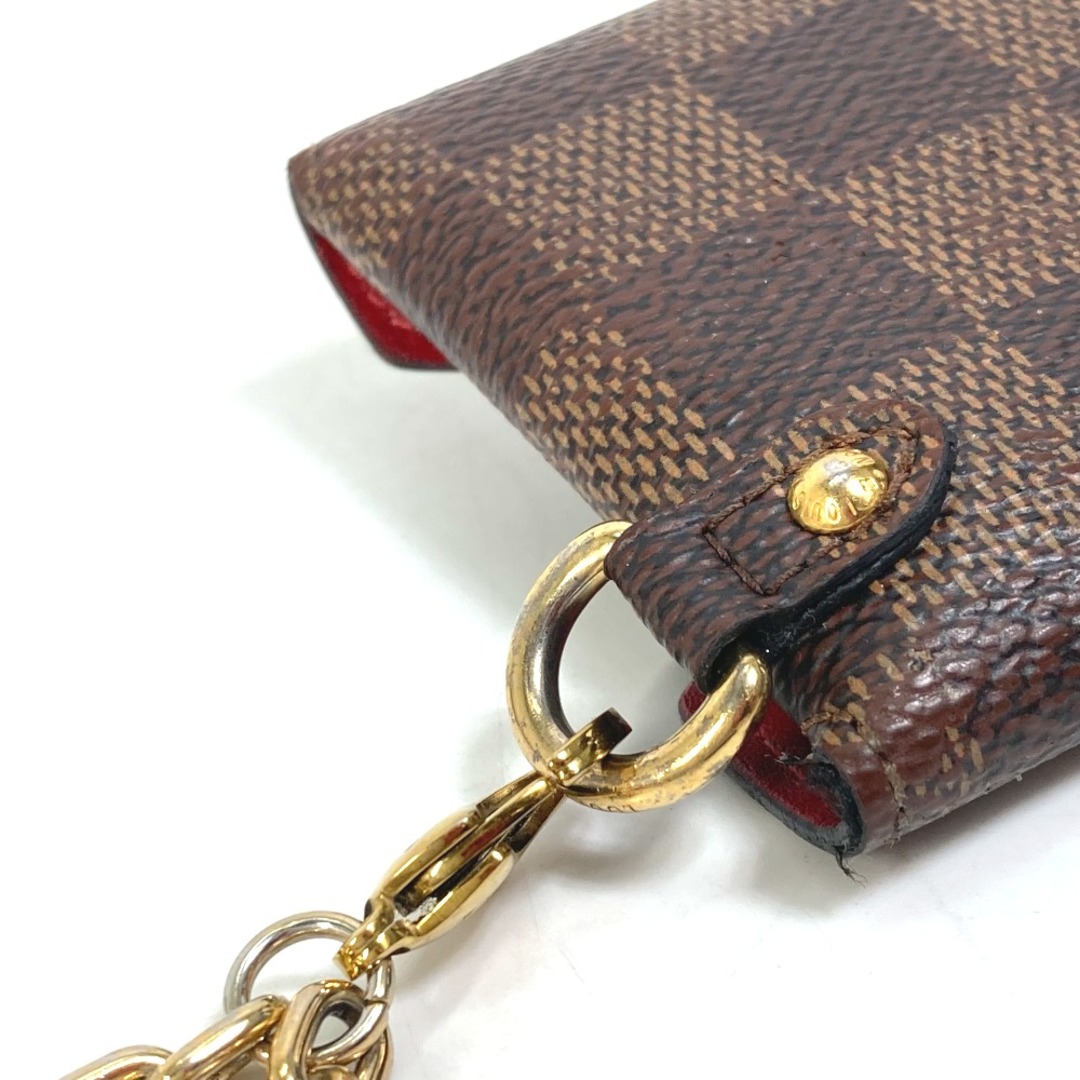 LOUIS VUITTON(ルイヴィトン)のルイヴィトン LOUIS VUITTON ポシェット キリガミ N60285  ダミエ チェーンネックレス付き 小銭入れ  財布 コインケース ダミエキャンバス エベヌ ブラウン レディースのファッション小物(コインケース)の商品写真