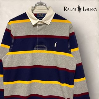 ポロラルフローレン(POLO RALPH LAUREN)のポロ ラルフローレン 長袖 ポロシャツ ラガーシャツ ラグビーシャツ ボーダー(Tシャツ/カットソー(七分/長袖))