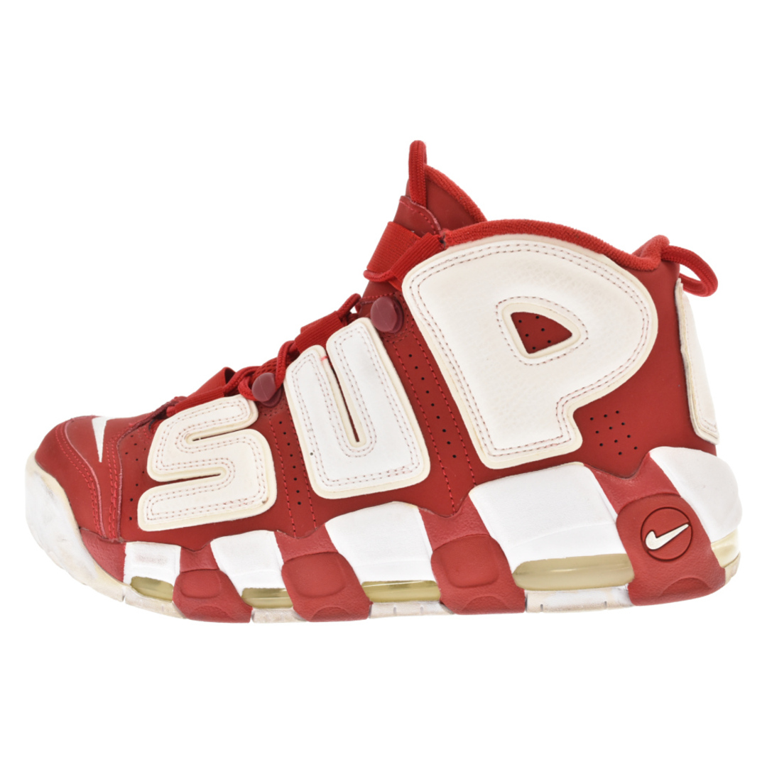 SUPREME シュプリーム 17SS×NIKE AIR MORE UPTEMPO ナイキ エアモアアップテンポ ハイカットスニーカー モアテン レッド 902290-600 US9.5/27.5cm