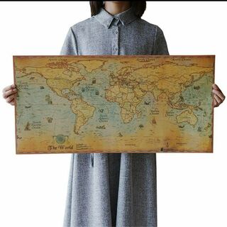 ★大人気★ポスター 壁紙 インテリア 世界地図  英語 学習 勉強 子ども 部屋(置物)
