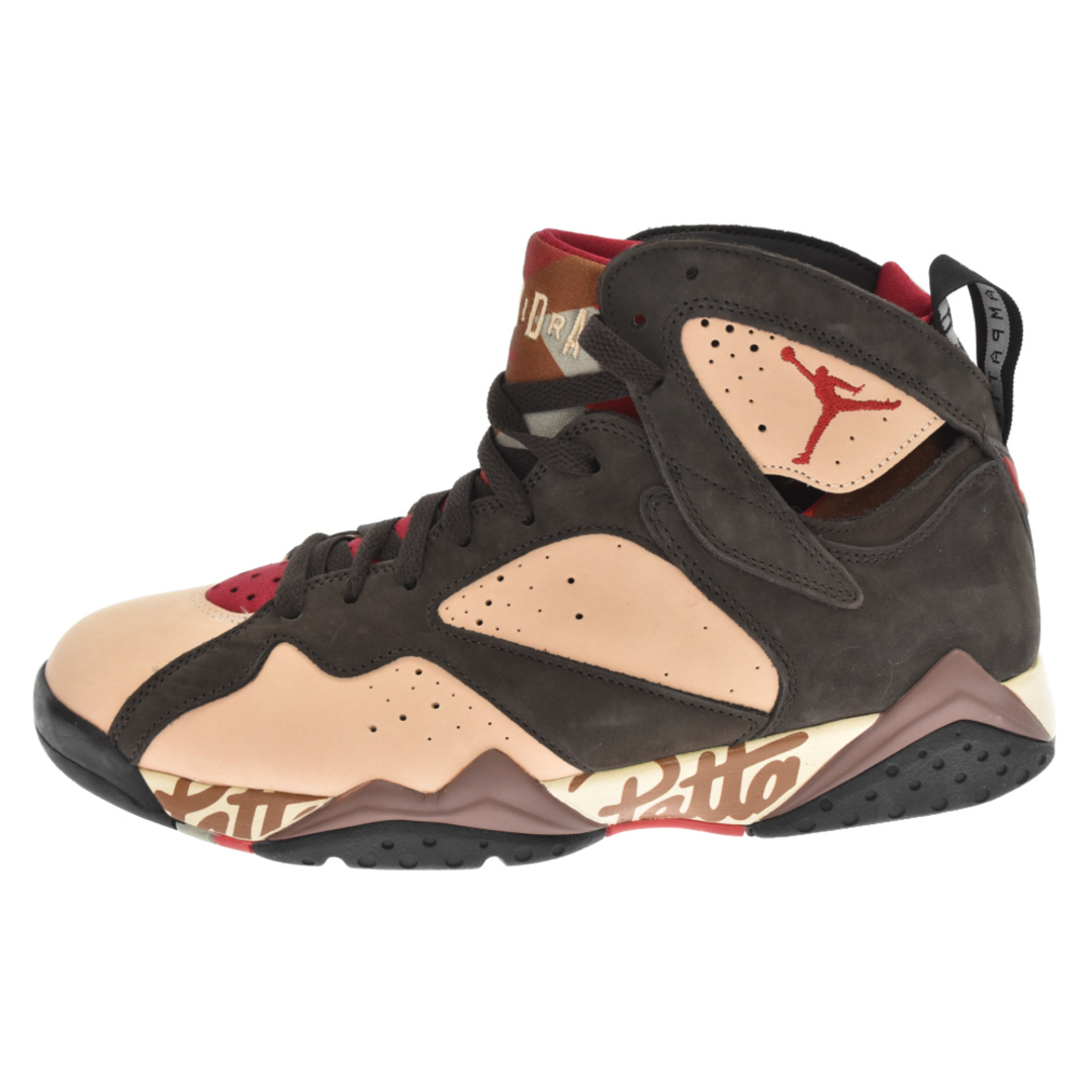 NIKE ナイキ ×PATTA AIR JORDAN7 RETRO AT3375-200 パタ エアジョーダン7 ハイカットスニーカー US10.5/28.5cm ブラウン