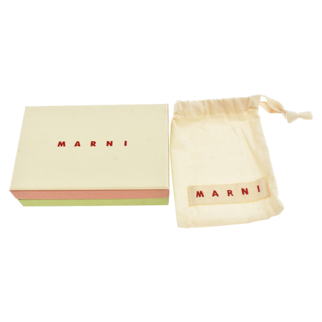 Marni(マルニ)のMARNI マルニ COMPACT WALLET TRUNK サフィアーノレザー コンパクト ウォレット トランク ロゴ入り 三つ折り財布 PFMOW02U23 マルチカラー レディースのファッション小物(財布)の商品写真