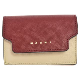 マルニ(Marni)のMARNI マルニ COMPACT WALLET TRUNK サフィアーノレザー コンパクト ウォレット トランク ロゴ入り 三つ折り財布 PFMOW02U23 マルチカラー(財布)