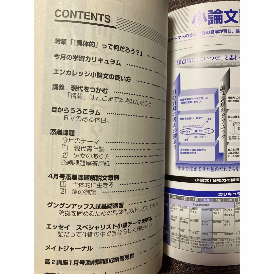 Benesse(ベネッセ)の進研ゼミ大学受験講座　エンカレッジ小論文　1996年5月号 エンタメ/ホビーの雑誌(語学/資格/講座)の商品写真