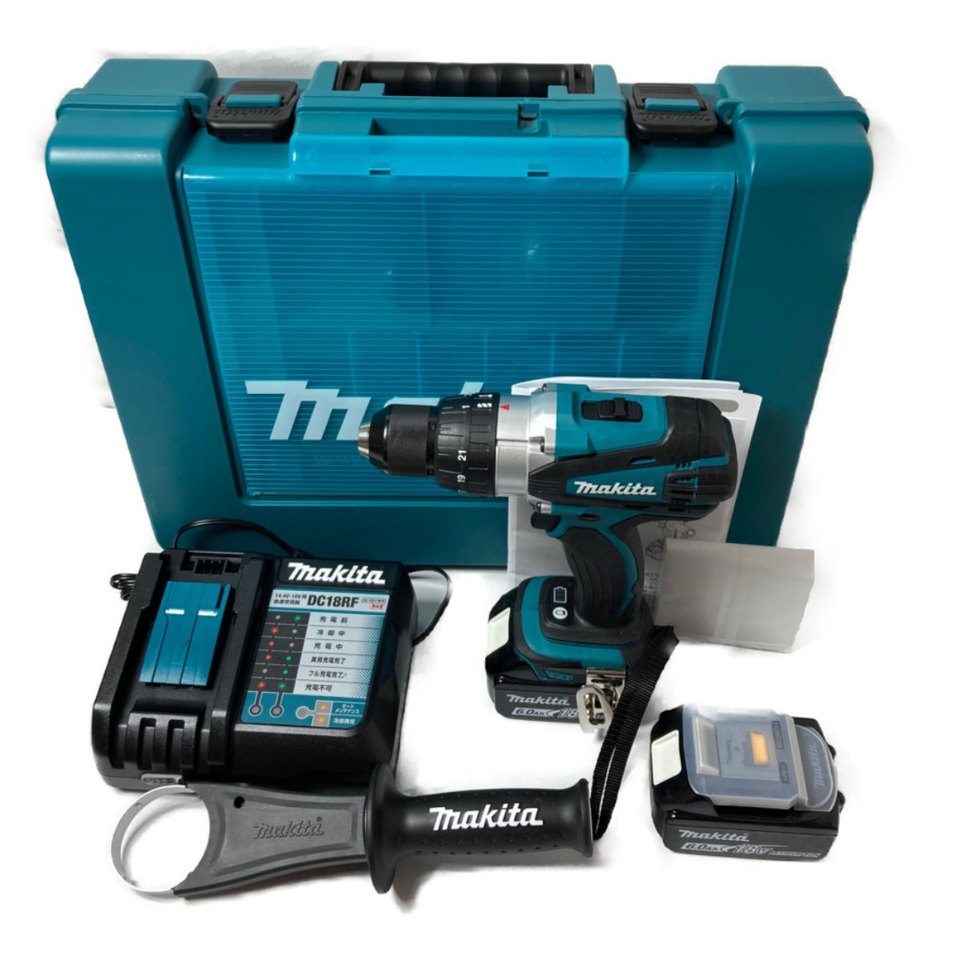 ＊＊MAKITA マキタ 18V 充電式ドライバドリル (バッテリ2個・充電器・ケース付） DF458D ブルー