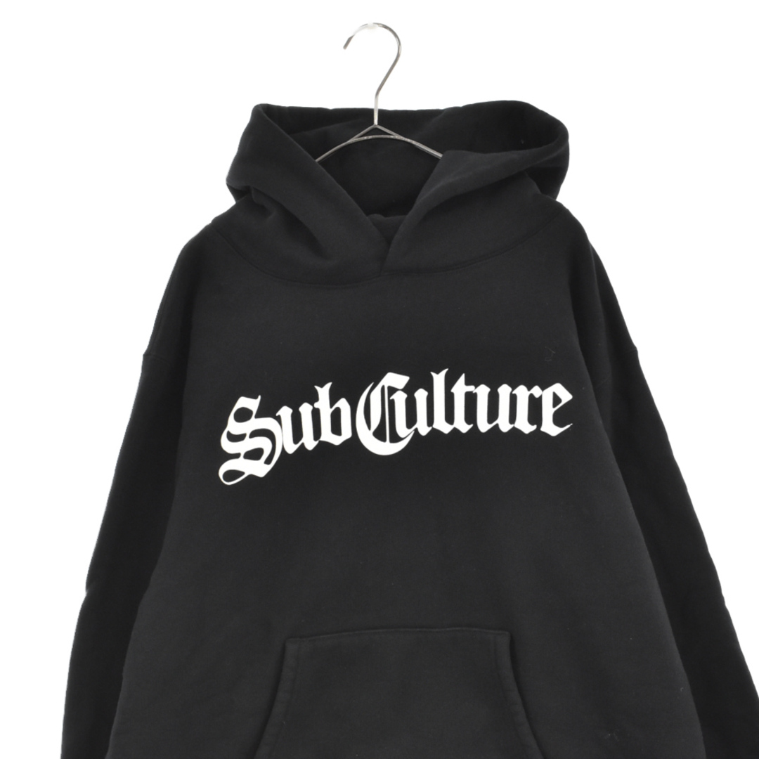 SUBCULTURE OLD ENGLISH HOODIE ブラック - パーカー