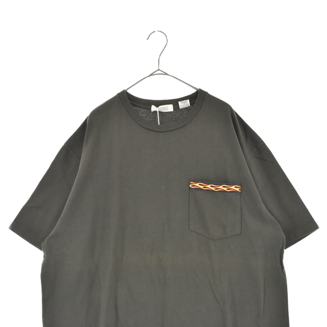 RADIALL(ラディアル)のRADIALL ラディアル 20SS FLAMES CREW NECK POCKET T-SHIRT S/S フレイム ポケット付き半袖Tシャツ インクブラック RAD-20SS-CUT017 メンズのトップス(Tシャツ/カットソー(半袖/袖なし))の商品写真