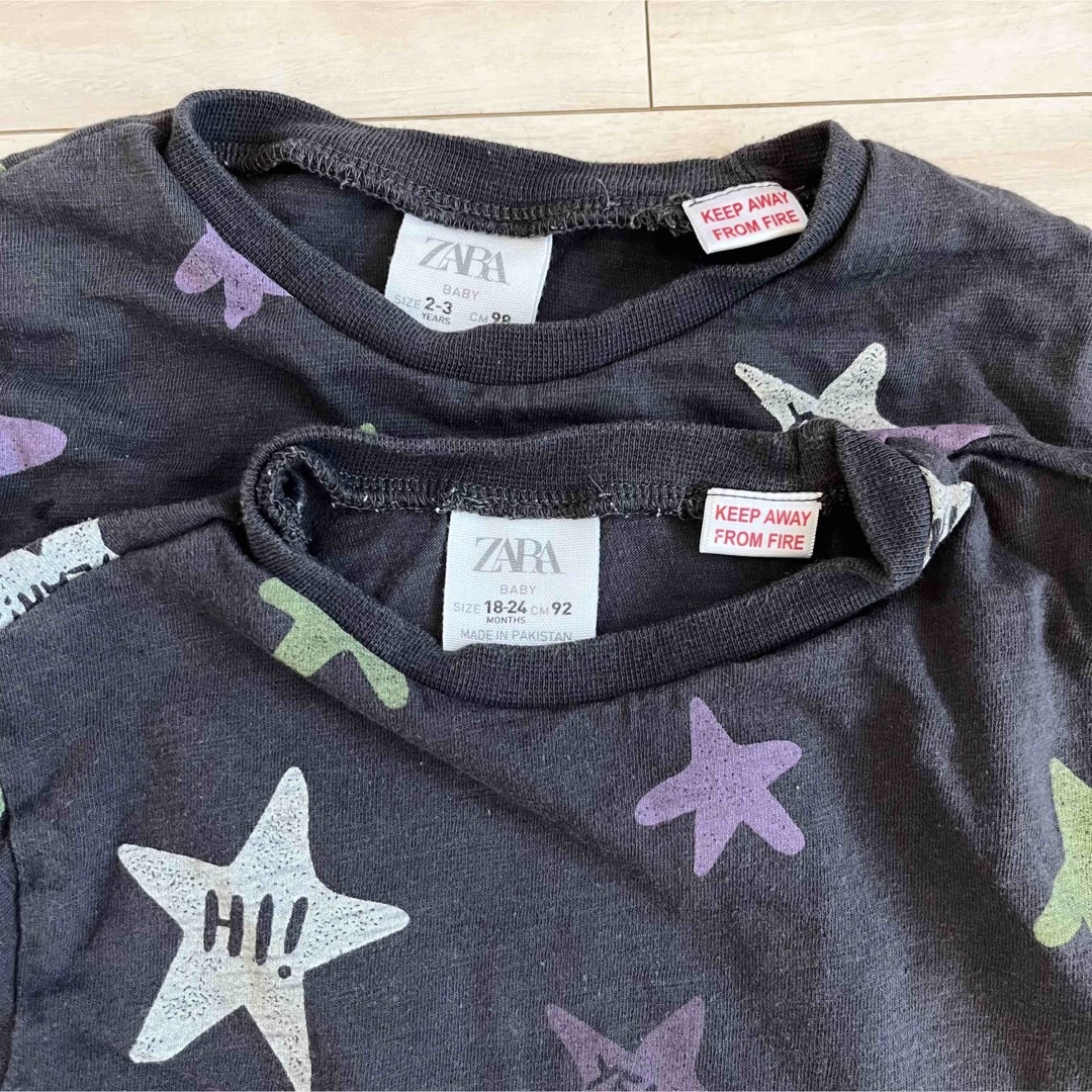 ZARA KIDS(ザラキッズ)のZARA baby Tシャツ 2枚セット  お揃い　兄弟 キッズ/ベビー/マタニティのキッズ服男の子用(90cm~)(Tシャツ/カットソー)の商品写真