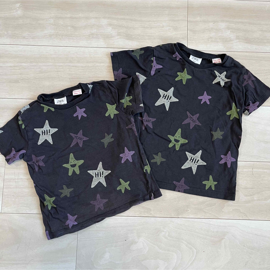 ZARA KIDS(ザラキッズ)のZARA baby Tシャツ 2枚セット  お揃い　兄弟 キッズ/ベビー/マタニティのキッズ服男の子用(90cm~)(Tシャツ/カットソー)の商品写真