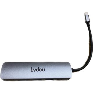 USB C ハブ アダプタ 6-in-1 Lvdou マルチポート(PC周辺機器)