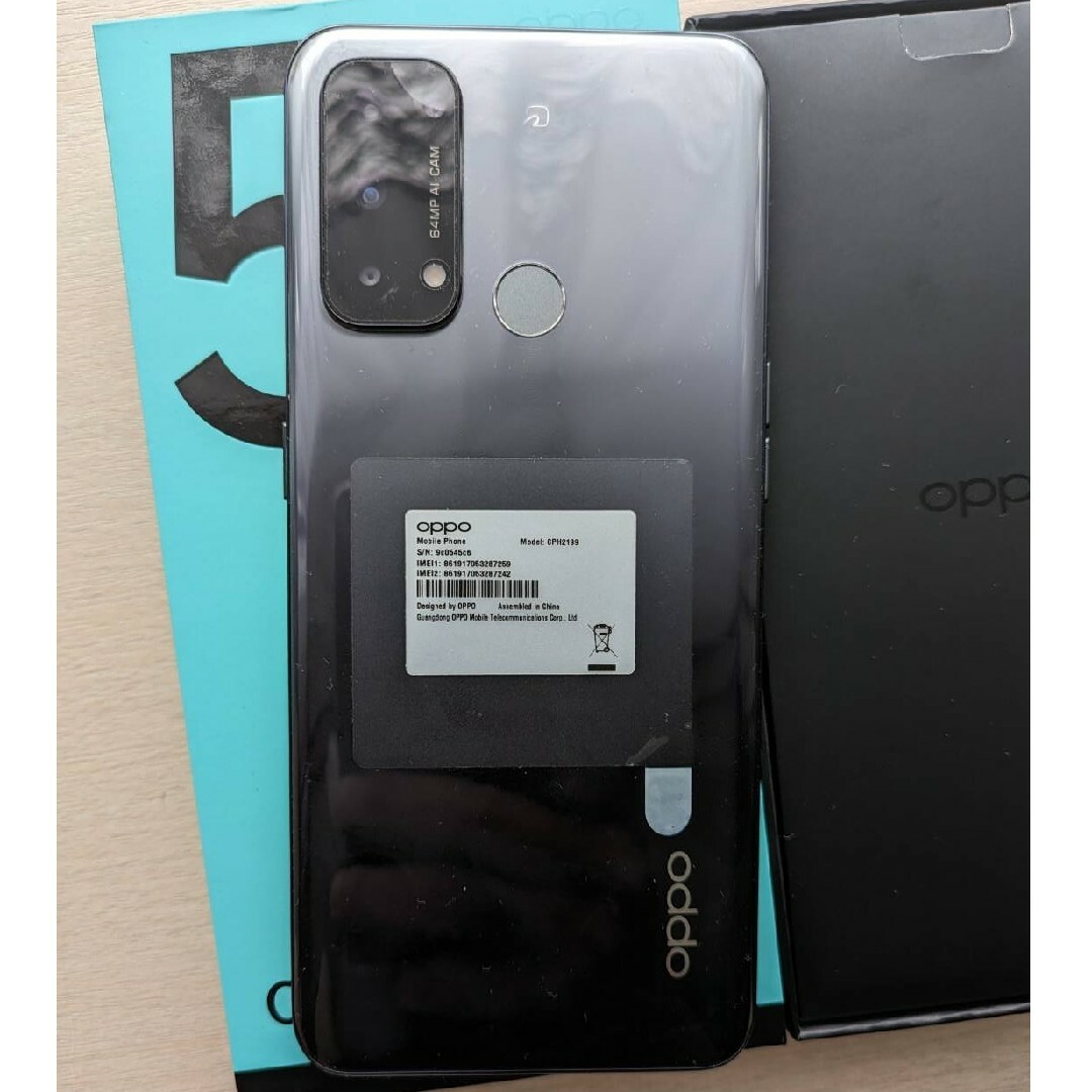 OPPO Reno5A(OCN版)　CPH2199　シルバーブラック