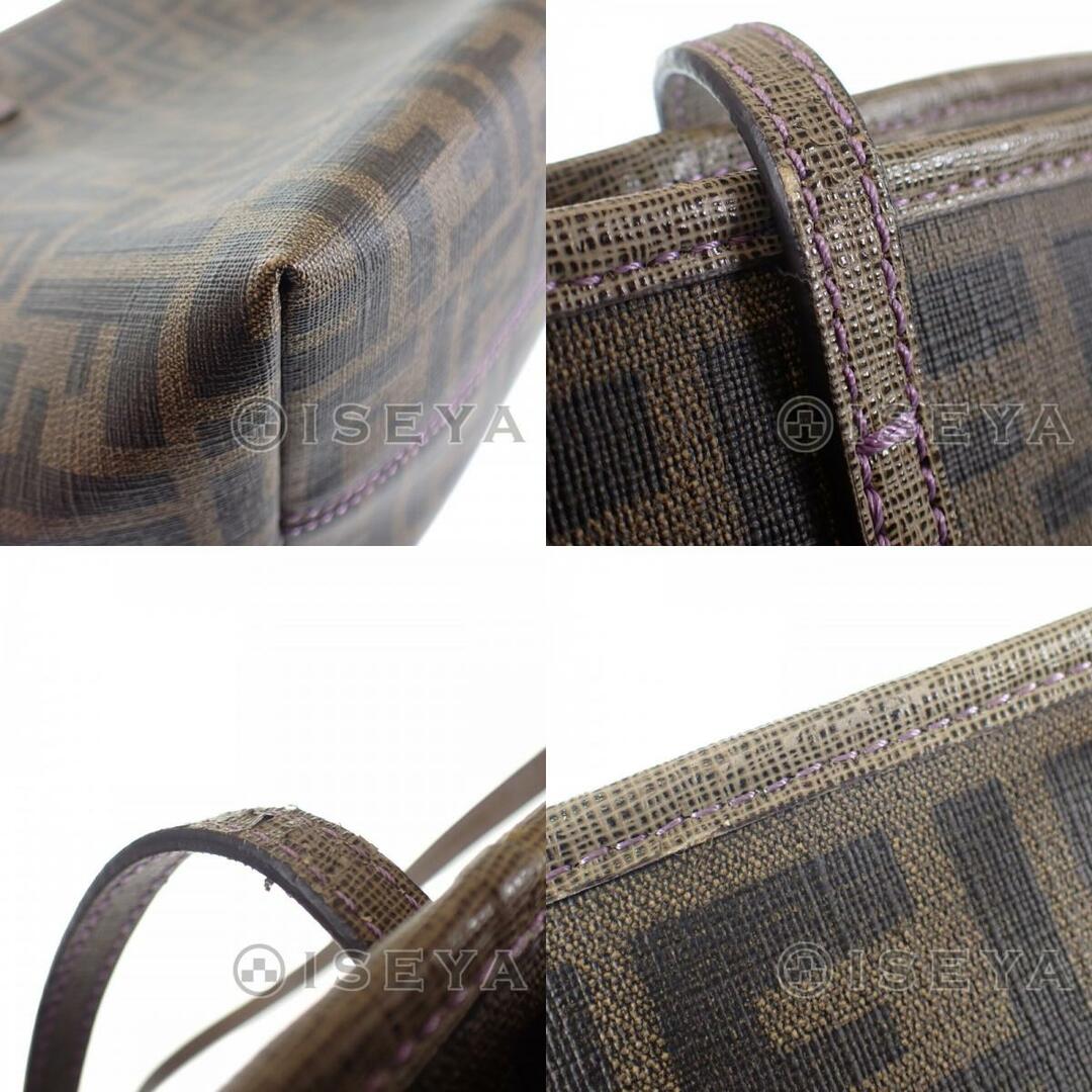 FENDI(フェンディ)の【中古】【ABランク】FENDI フェンディ ズッカ柄 ショッピングロールバッグ トートバッグ 8BH198 00GRP F0HJ6 PVC ブラウン レディース【ISEYA】 レディースのバッグ(トートバッグ)の商品写真