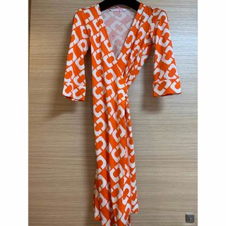 ダイアンフォンファステンバーグ(DIANE von FURSTENBERG)のDian von Furstenberg カシュクールワンピース 0(ひざ丈ワンピース)