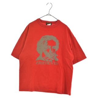 コロナ(コロナ)のCORONA コロナ BEETHOVEN TEE ベートーベン プリント 半袖 カットソー Tシャツ レッド(Tシャツ/カットソー(半袖/袖なし))