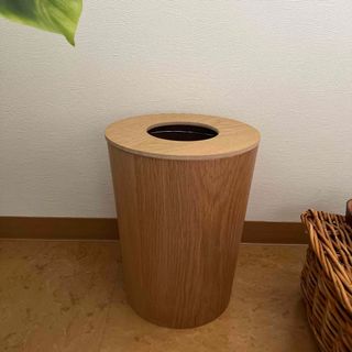 ムジルシリョウヒン(MUJI (無印良品))の【無印良品】木製ゴミ箱　袋止めワイヤー付(ごみ箱)