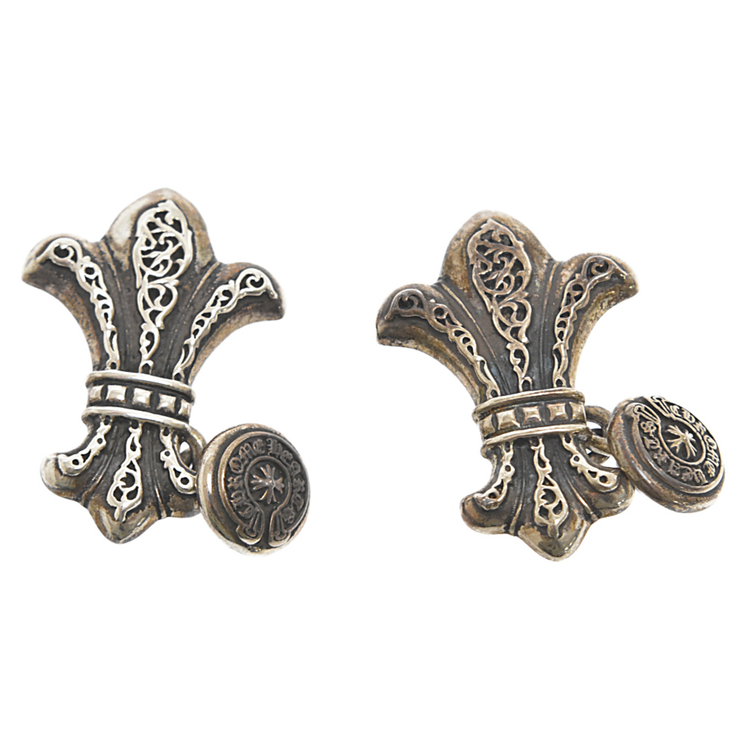 CHROME HEARTS クロムハーツ BS FLUER CUFFLINKS BSフレア カフスボタン シルバー