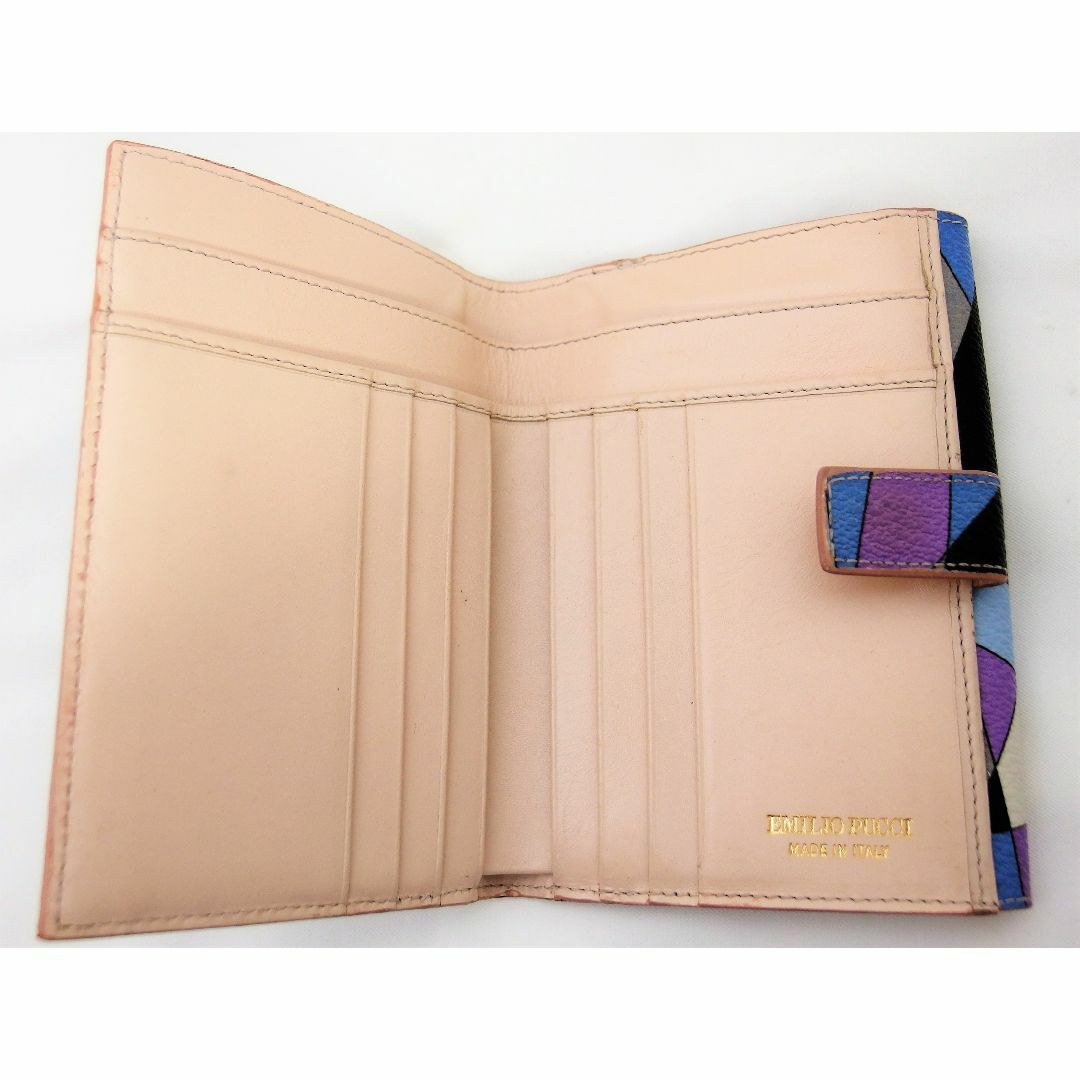 EMILIO PUCCI(エミリオプッチ)のEMILIO PUCCI　エミリオプッチ　レザー 二つ折り財布 レディースのファッション小物(財布)の商品写真