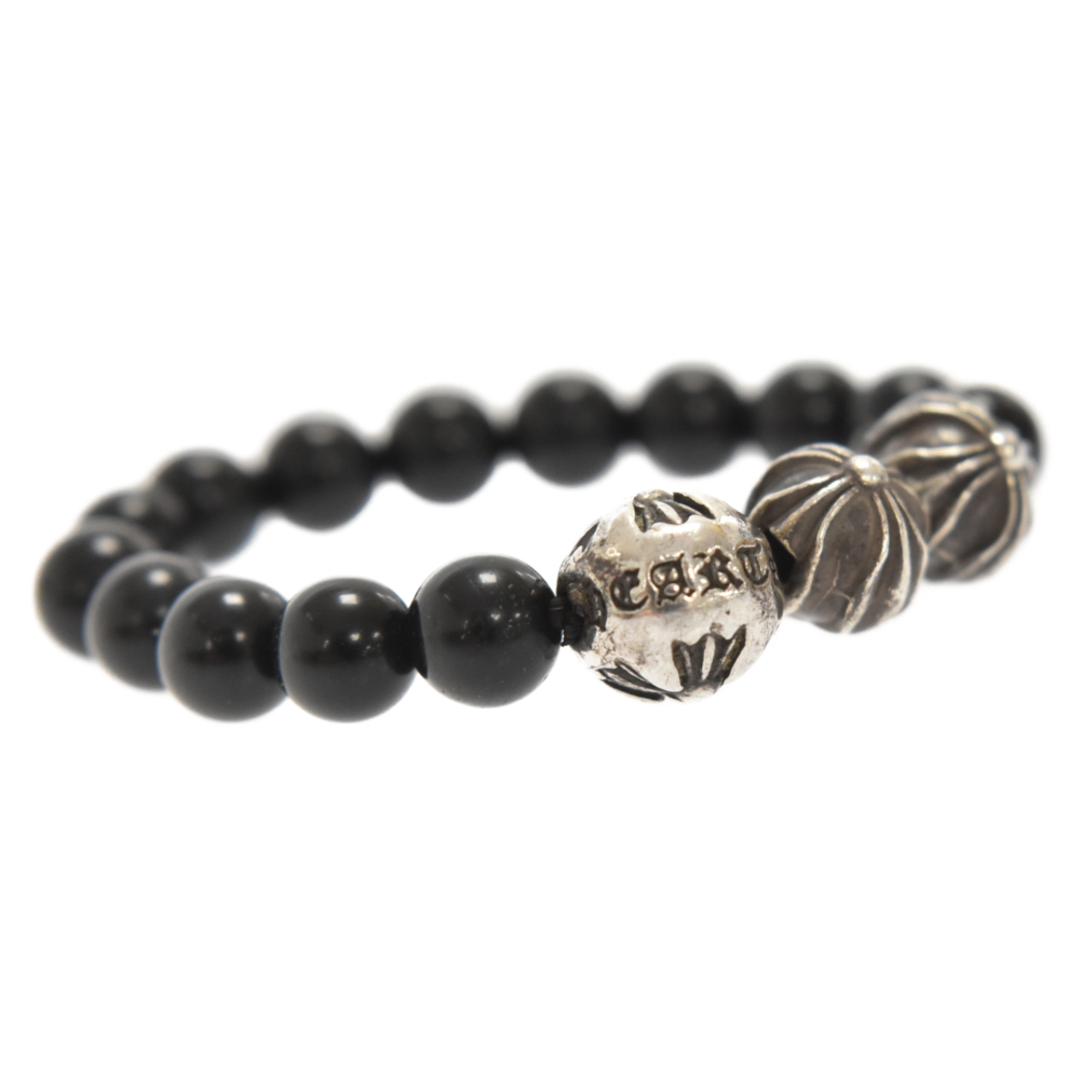 Chrome Hearts(クロムハーツ)のCHROME HEARTS クロムハーツ 4mm BEAD 4mmビーズ リング オニキス×シルバー ブラック メンズのアクセサリー(リング(指輪))の商品写真