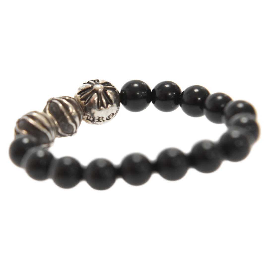 Chrome Hearts(クロムハーツ)のCHROME HEARTS クロムハーツ 4mm BEAD 4mmビーズ リング オニキス×シルバー ブラック メンズのアクセサリー(リング(指輪))の商品写真