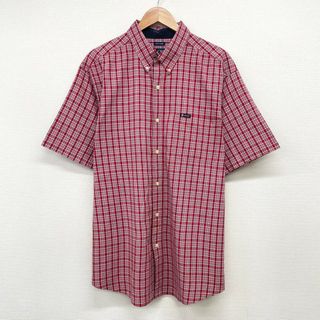 ラルフローレン(Ralph Lauren)のUS古着 チャップス CHAPS ボタンダウンシャツ 半袖 チェック柄 EASY CARE サイズ：メンズ XL ビッグサイズ レッド×ホワイト×ブラック 【中古】(シャツ)