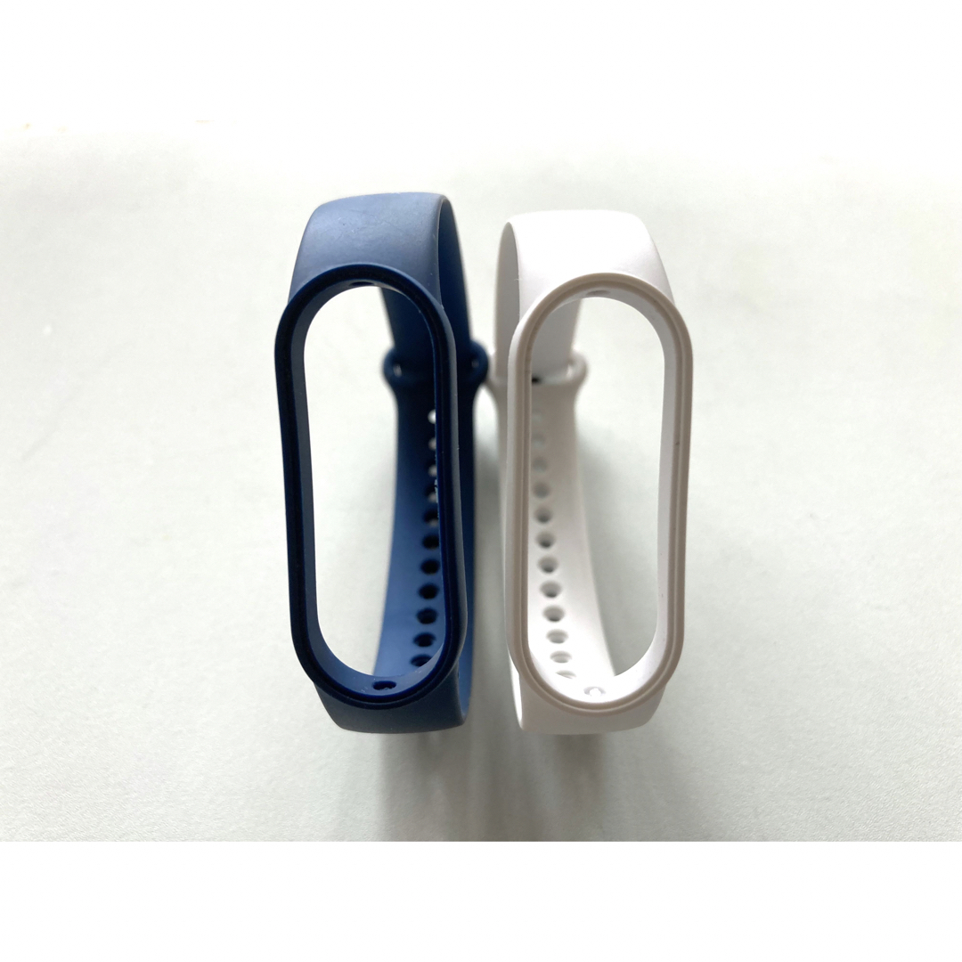 【新品】Xiaomi Mi Smart Band スマートウォッチバンド 紺＆白 スマホ/家電/カメラのスマホアクセサリー(その他)の商品写真