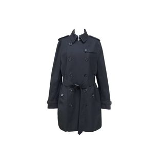 バーバリー(BURBERRY)のBurberry バーバリーロンドン トレンチコート ロングコート ライナー付き ノバチェック 3886098 コットン ブラック 美品 中古 41881(その他)