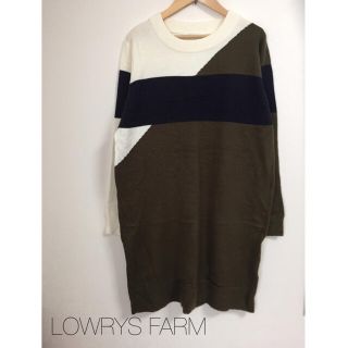 ローリーズファーム(LOWRYS FARM)のLOWRYS FARM ＊3トーンニットワンピース(ひざ丈ワンピース)