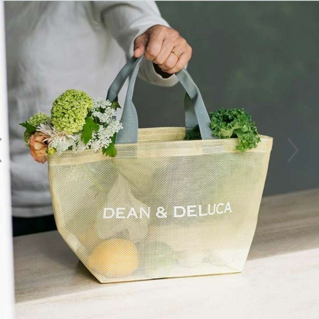 DEAN & DELUCA(ディーンアンドデルーカ)の新品　ディーン＆デルーカ　Ｓ　メッシュトートバッグ シトラスイエロー レディースのバッグ(トートバッグ)の商品写真