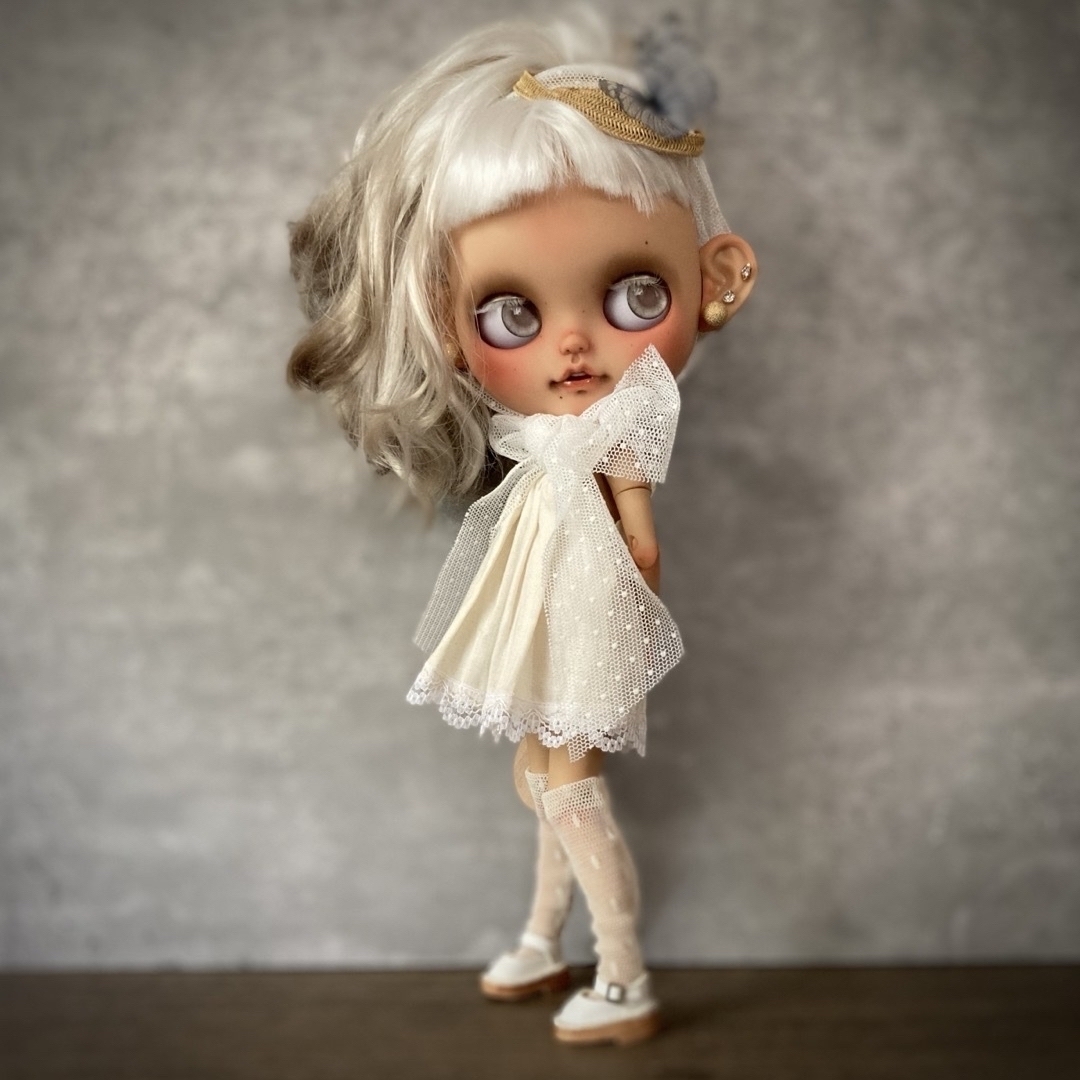necoma doll】ホワイトヘアセピア染めのタン肌ちゃん◇OFフルセット!-