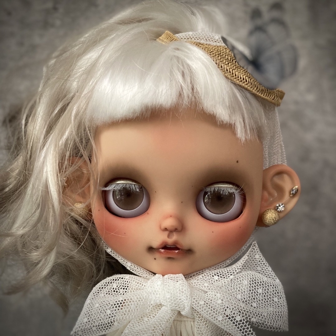 necoma doll】ホワイトヘアセピア染めのタン肌ちゃん◇OFフルセット!-
