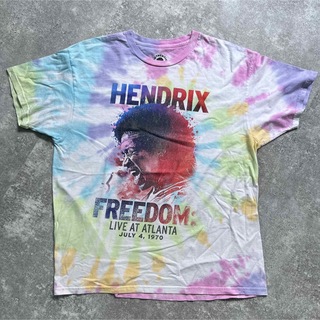 ミュージックティー(MUSIC TEE)のY2K Jimi Hendrix/ジミ・ヘンドリックス タイダイ Tシャツ(Tシャツ/カットソー(半袖/袖なし))