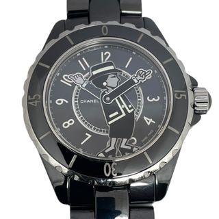 シャネル(CHANEL)の　シャネル CHANEL J12 38mm マドモワゼル 世界555本限定 H5242 ブラック セラミック 自動巻き メンズ 腕時計(その他)
