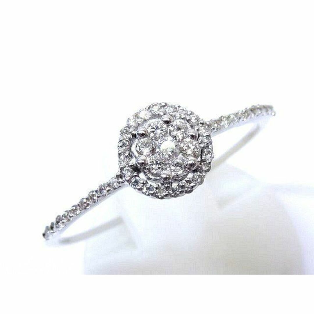 美品 K18 WG リング ■ ダイヤ 0.31ct 19号 指輪 1.5g レディースのアクセサリー(リング(指輪))の商品写真