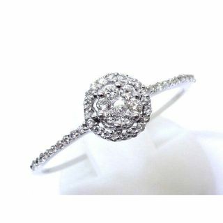 美品 K18 WG リング ■ ダイヤ 0.31ct 19号 指輪 1.5g(リング(指輪))