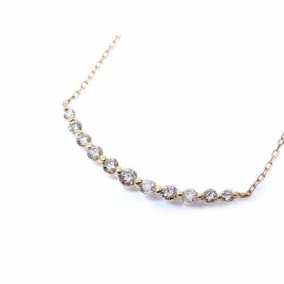 美品 K18 YG ネックレス ■ ダイヤ 0.50ct 1.9g約１．９ｇ
