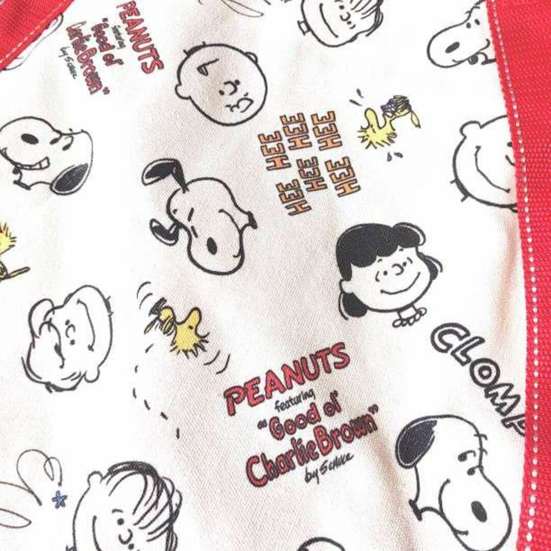 SNOOPY(スヌーピー)のスヌーピー バルーン バッグ トート クリーム／赤 大容量 軽量 ① 新品 レディースのバッグ(トートバッグ)の商品写真