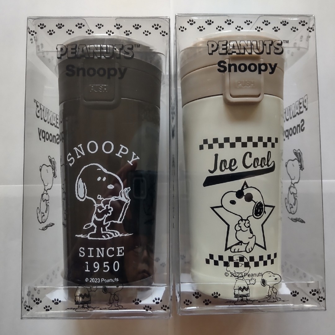 SNOOPY(スヌーピー)のスヌーピー フタ付きステンレスボトル 2個セット インテリア/住まい/日用品のキッチン/食器(タンブラー)の商品写真