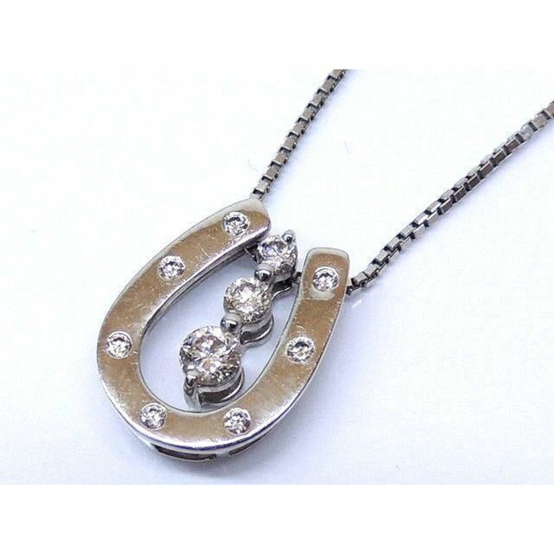 Pt900/850 ネックレス □ ダイヤ 0.17ct 0.07ct 4.2g - ネックレス