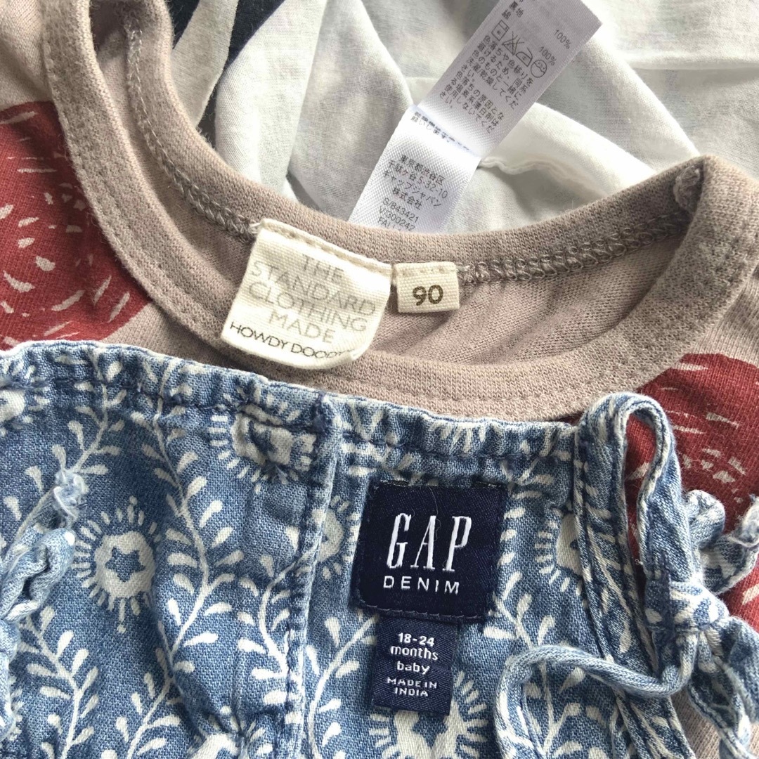 babyGAP(ベビーギャップ)のGAPなど★チュニック★ワンピース★総柄★セット★90 キッズ/ベビー/マタニティのキッズ服女の子用(90cm~)(ワンピース)の商品写真