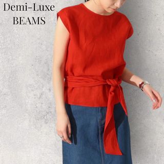 デミルクスビームス(Demi-Luxe BEAMS)のDemi-Luxe BEAMS / バック カシュクール リネンブラウス(シャツ/ブラウス(半袖/袖なし))