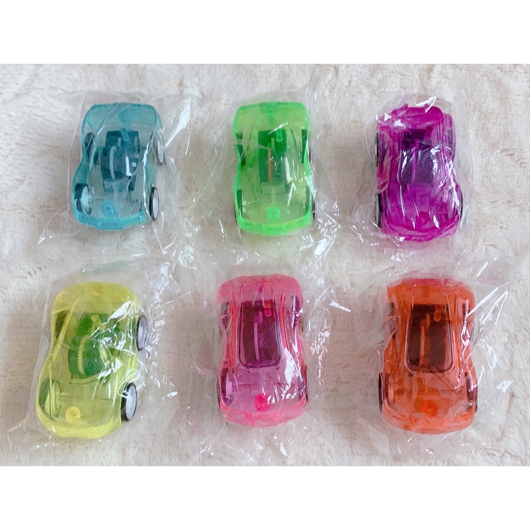 スケルトン ミニプルバックカー☆★ 全6色 6個セット♪ エンタメ/ホビーのおもちゃ/ぬいぐるみ(ミニカー)の商品写真