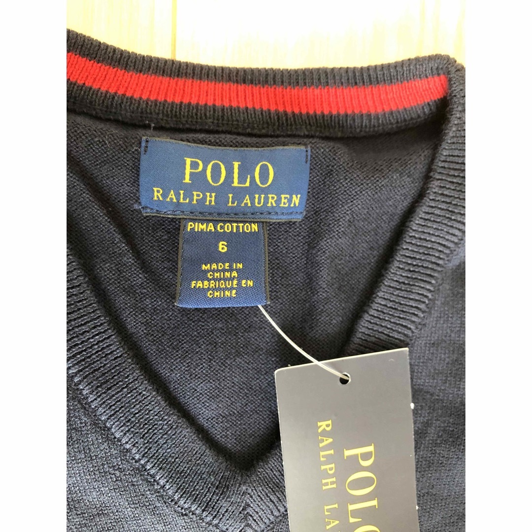 POLO RALPH LAUREN(ポロラルフローレン)のラルフローレン　ベスト　6歳【新品未使用　送料込匿名便】綿100% キッズ/ベビー/マタニティのキッズ服男の子用(90cm~)(ニット)の商品写真