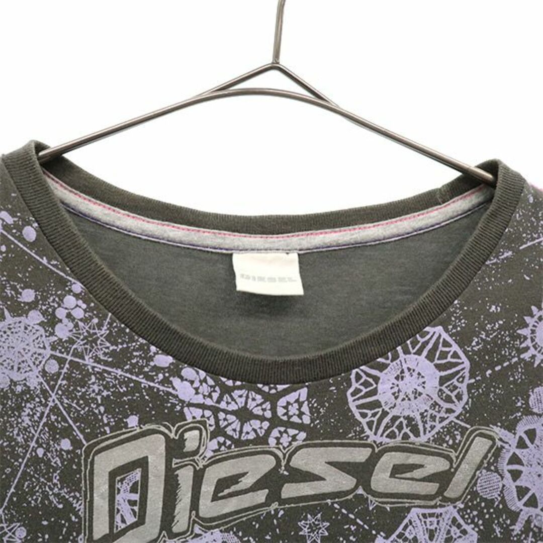 DIESEL(ディーゼル)のディーゼル プリント 半袖 Tシャツ XXL カーキ DIESEL ビッグサイズ レディース 【中古】  【230623】 メール便可 レディースのトップス(Tシャツ(半袖/袖なし))の商品写真